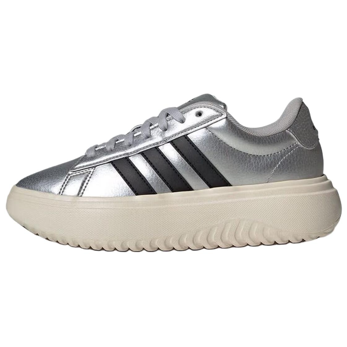 Женские кеды adidas adidas GRAND COURT PLATFORM (серебристая)