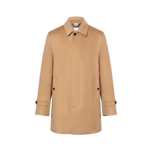 Burberry Coats Men's Camel Lapel Moderate Straight Fit