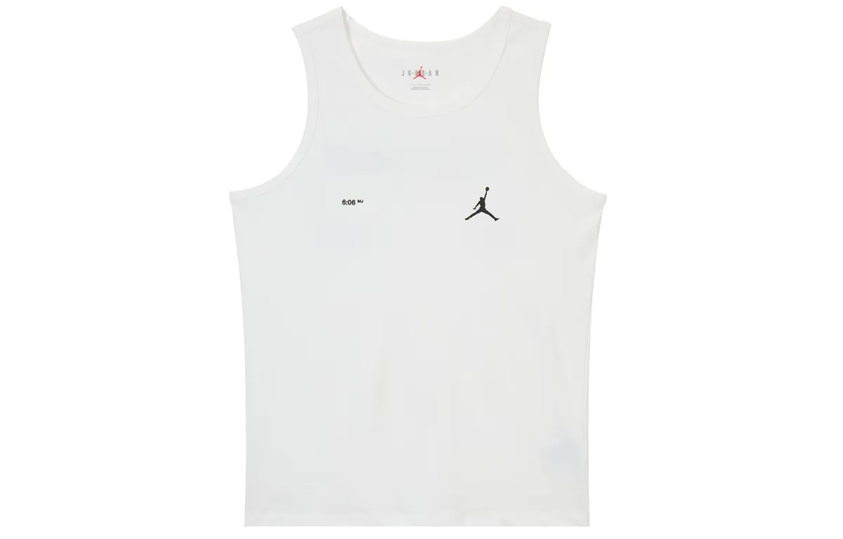 Jordan Tank Tops Men's White Crew Neck Thin Straight Fit