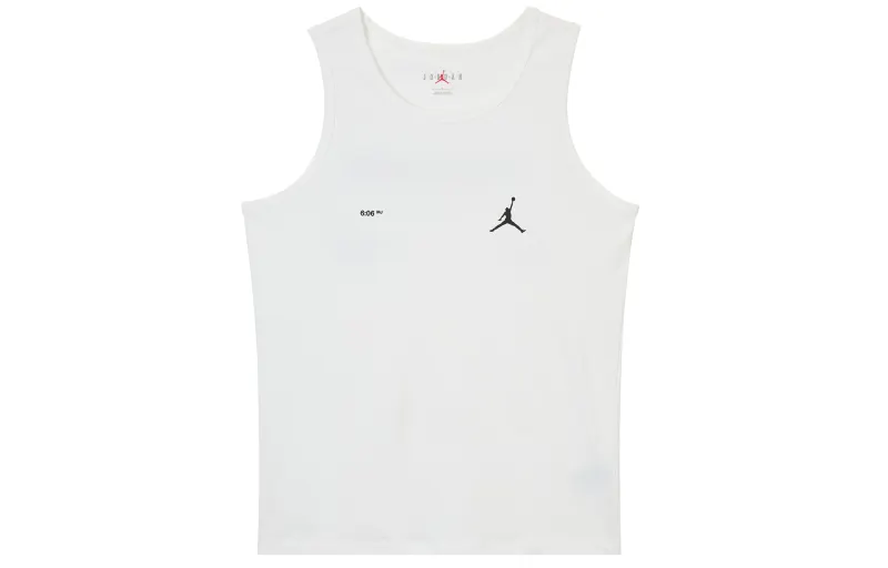 Jordan Tank Tops Men's White Crew Neck Thin Straight Fit
