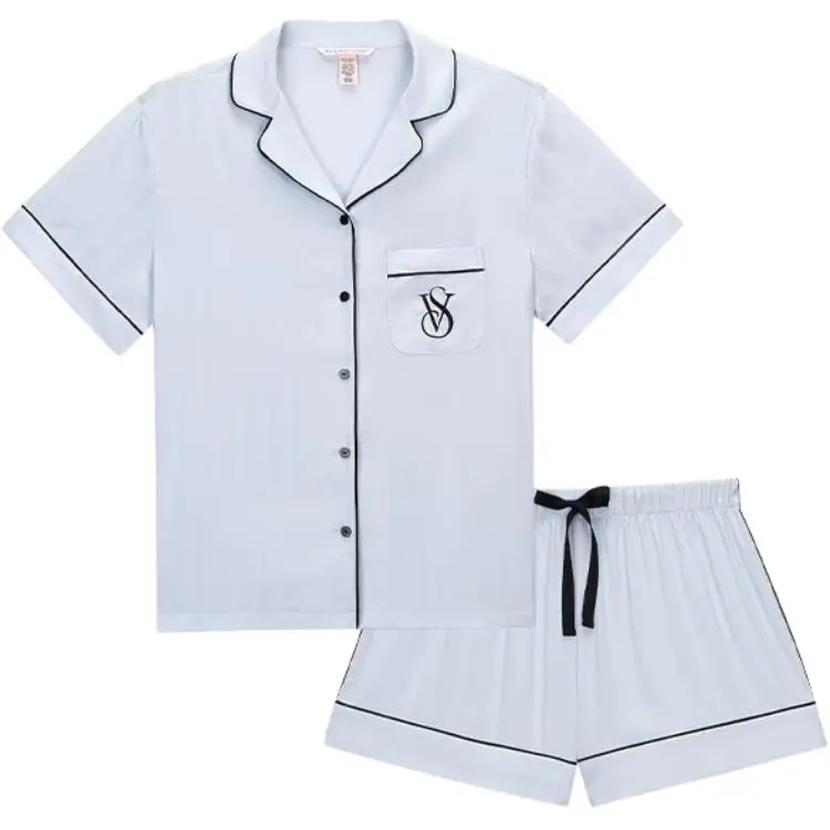 Victoria's Secret Pajama Set Women's Light Blue