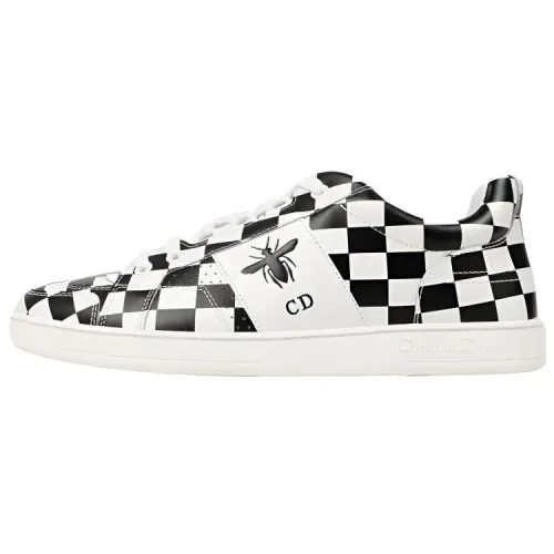 DIOR D Bee Leather Low top Skateboard Shoes Women's Black