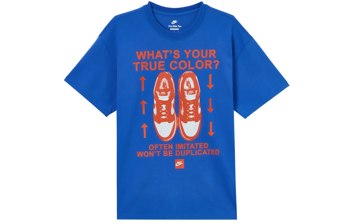 Nike T-Shirts Men's Blue Crew Neck