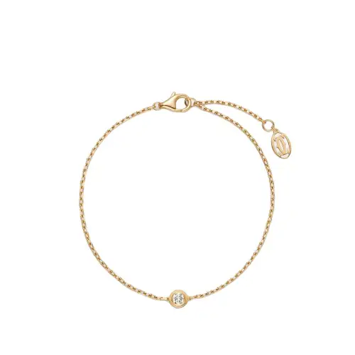 CARTIER D'Amour Collection 18K Gold Diamond Bracelets Unisex Gold