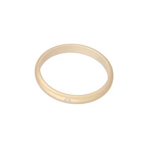 Cartier, creative design diamond golden ring for men and women, simple and elegant design, 750 sample gold, for beloved