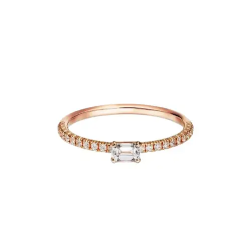 CARTIER Etincelle Diamond Rose Gold Rings Unisex Rose Gold