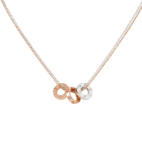 CARTIER LOVE Series 18K White Gold Necklaces Women's