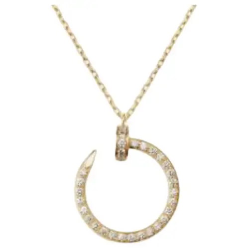 Cartier 2010s 18K Rose Gold Juste Un Clou Diamond Necklace