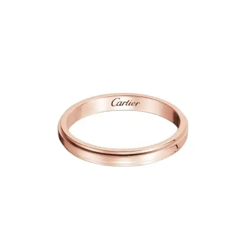 CARTIER D'Amour 18K Gold Rings Unisex Rose Gold