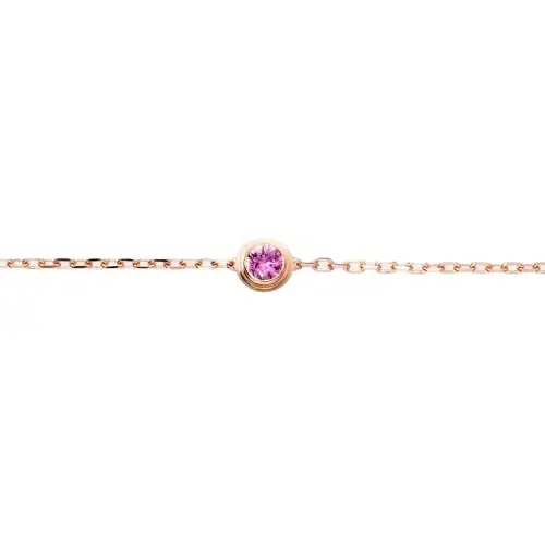 CARTIER D'Amour Collection 18K Gold Sapphire Bracelets Unisex Rose Gold