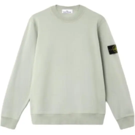 STONE ISLAND однотонная вязаная мужская толстовка с длинными рукавами и круглым вырезом