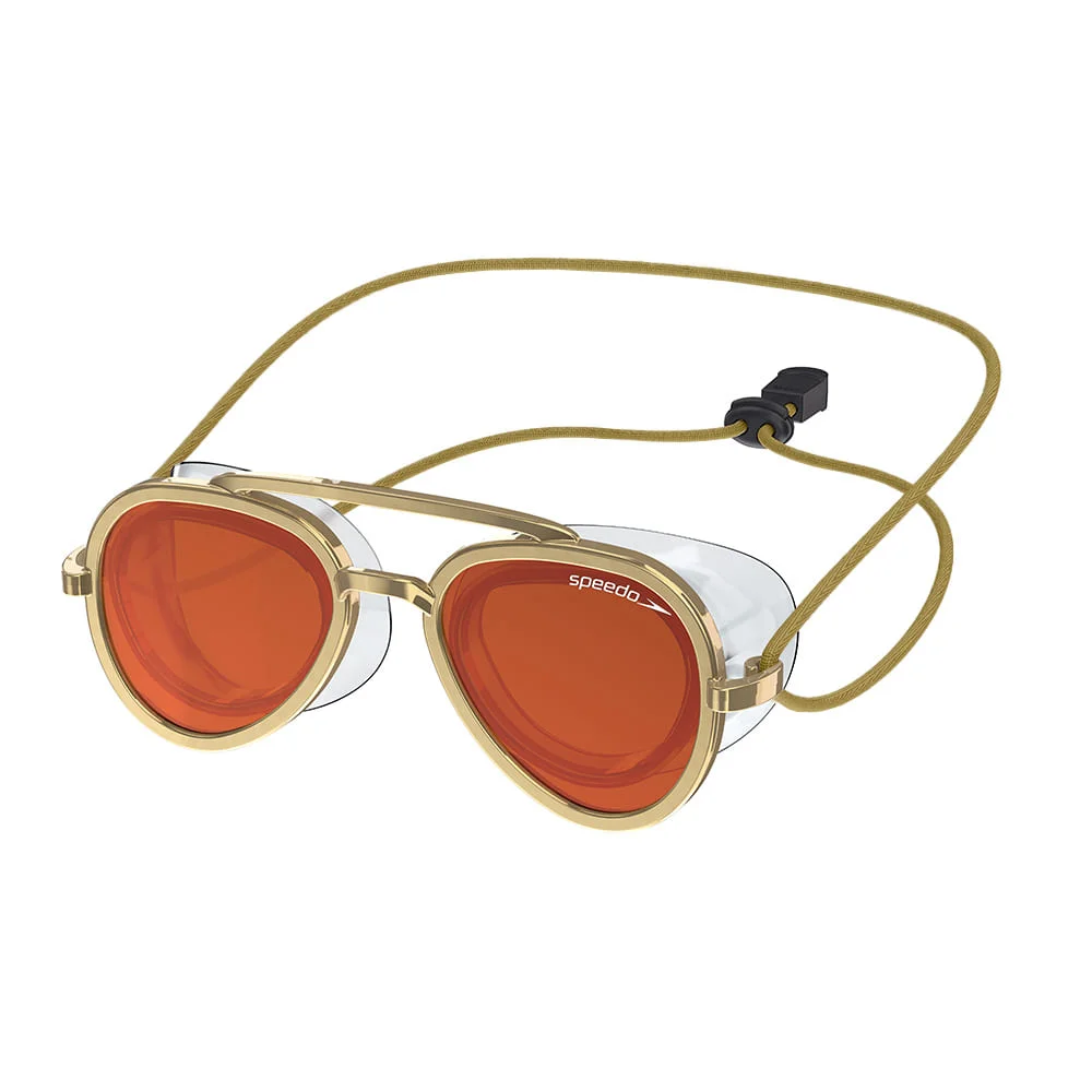 Speedo SUNNY G Series Swim Goggles Coated Lens Outdoor Commute, Travel, Vacation Swim Equipment Unisex Gold