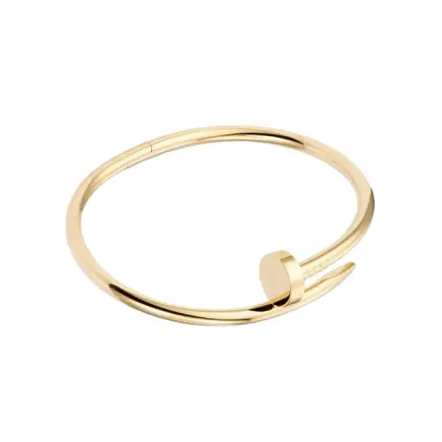 CARTIER JUSTE UN CLOU 18K Gold Bangles Unisex Gold