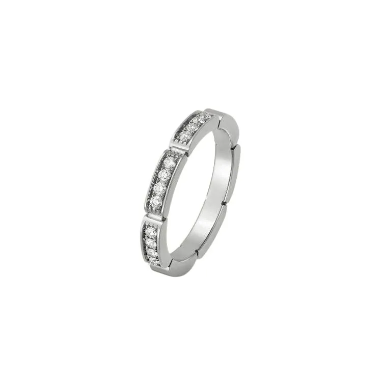 Cartier 2010s 18K White Gold Panthère Diamond Ring