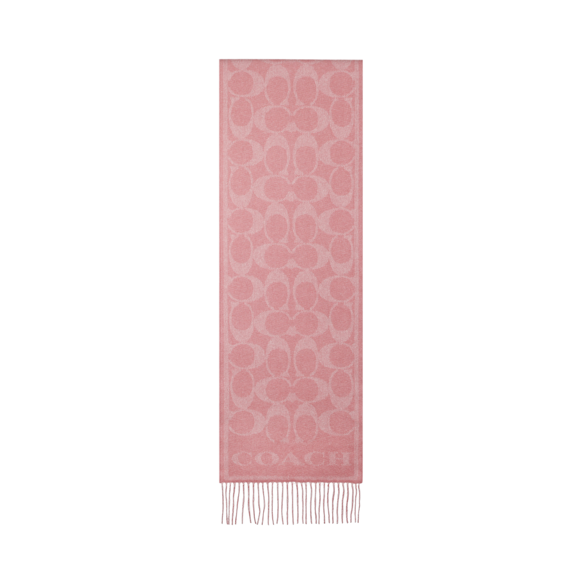 Шарф Coach Cashmere Logo Scarf (розовый)