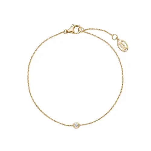 CARTIER D'Amour Collection 18K Gold Diamond Bracelets Unisex Gold