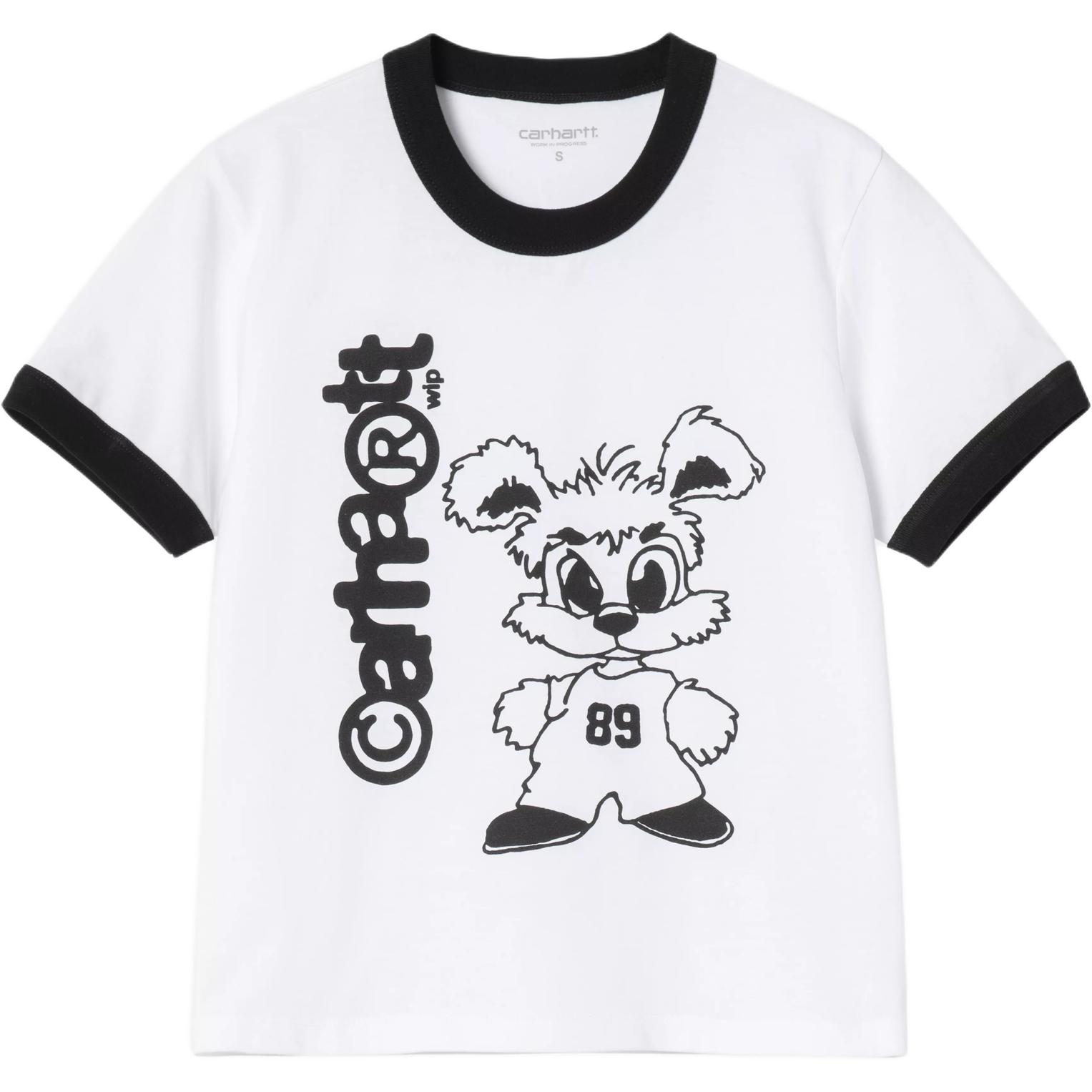 Женская футболка Carhartt WIP W S/S IP Ringer (белая)