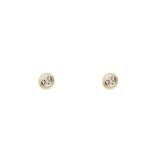 CARTIER 18K Gold Stud Earrings Women's
