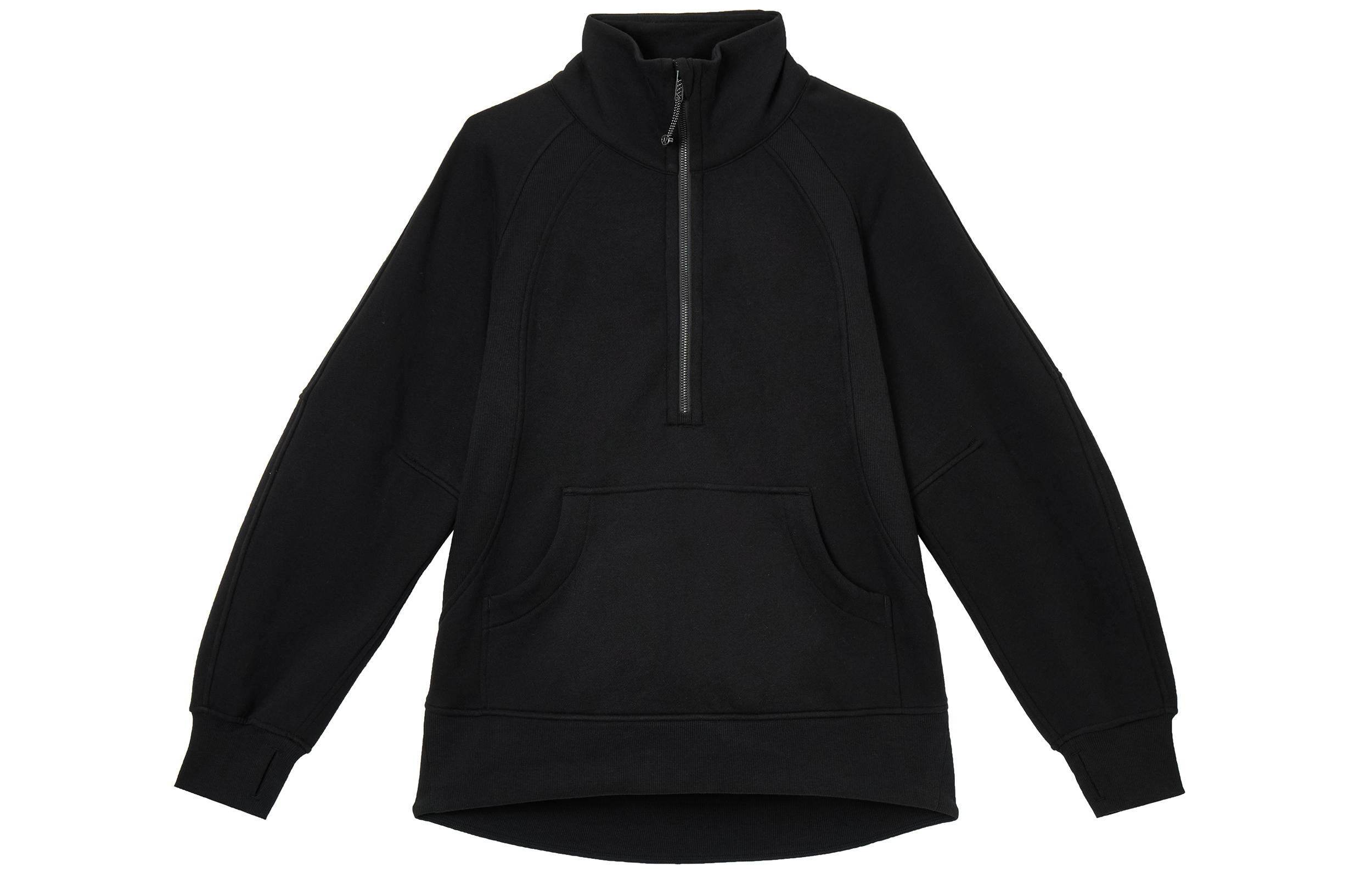 Lululemon Scuba Series Solid Color Fitted Stand Collar Long Sleeve Half-Zip Sweatshirt Women