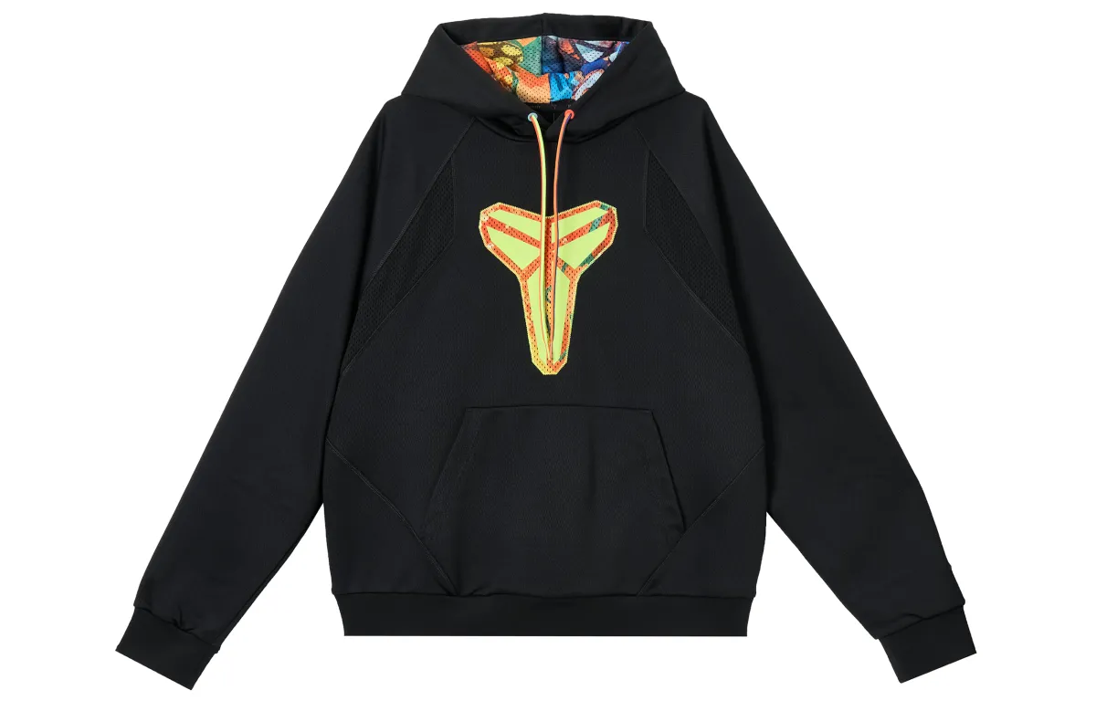 Nike Therma FIT SS25 Kobe Collection, Fleece Lined Comfortable Soft Thermal Hooded Sweatshirt Men's Black/Neon Yellow