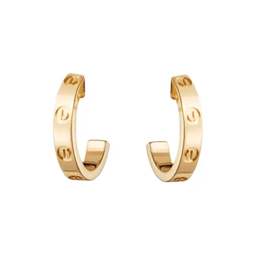 Cartier 18K Rose Gold Mini Love Earrings