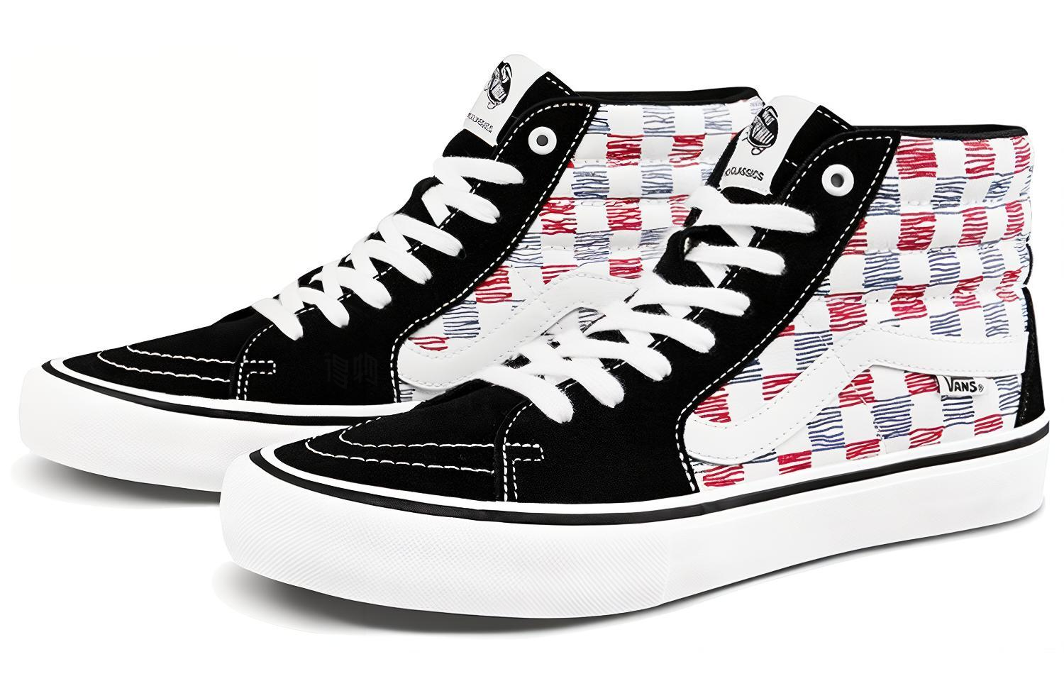 Кеды Vans SK8 Pro (черно-красно-синие) — фото 2
