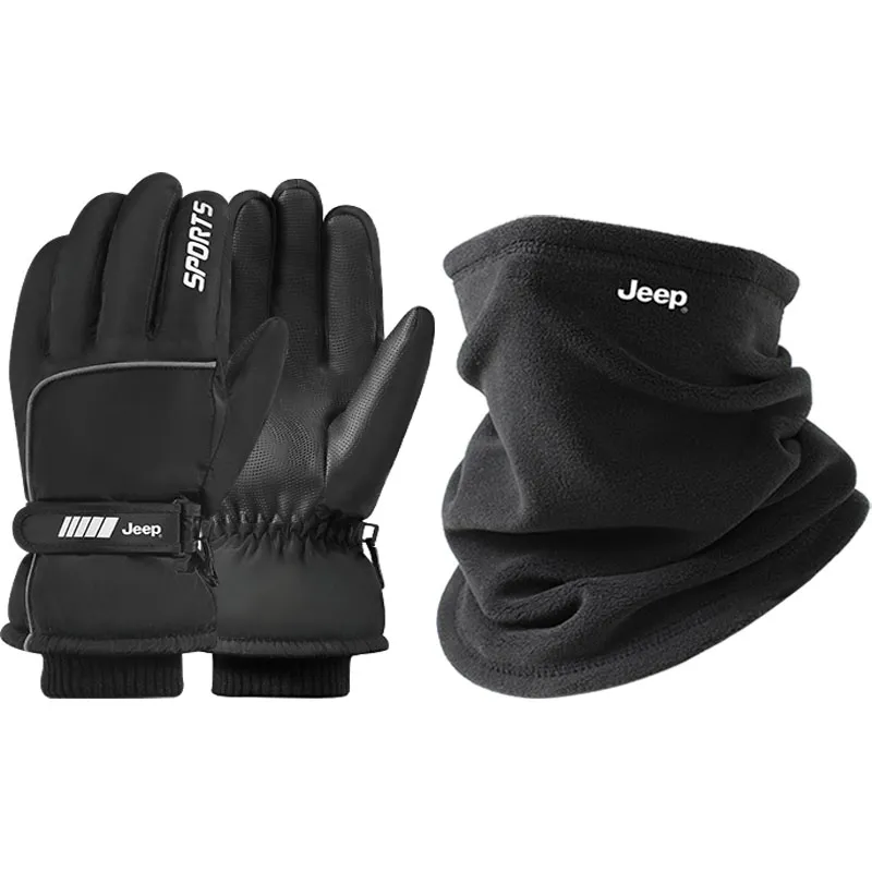 Jeep Polyester/Acrylic/Elastane/Polyurethane PU Sports Gloves Unisex
