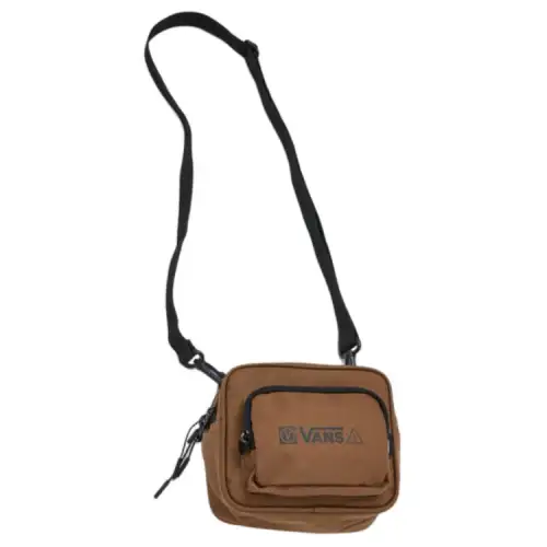 Vans Polyester Square Bag, Crossbody Bag, Shoulder Bag Unisex Brown