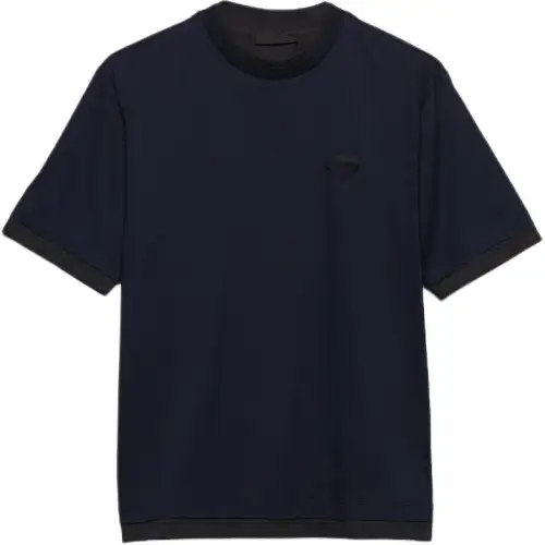 Prada triangle-logo cotton T-shirt
