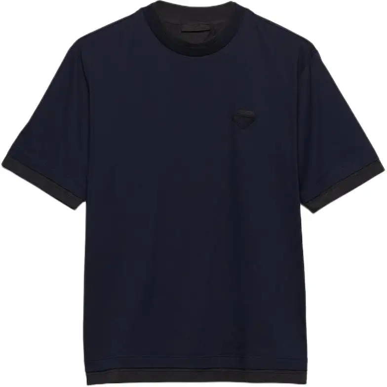 Prada triangle-logo cotton T-shirt