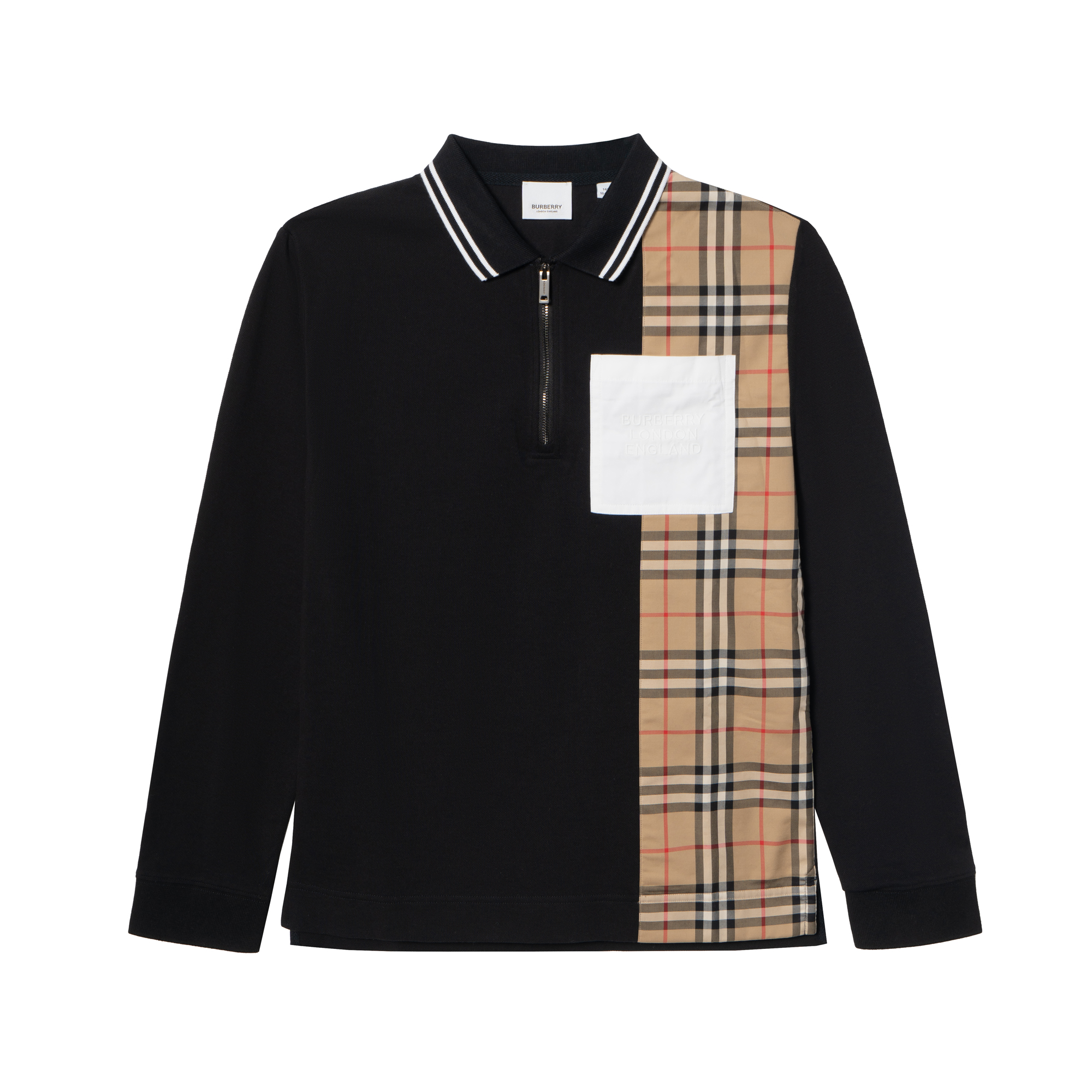Мужская лонгслив-футболка Burberry (черная)