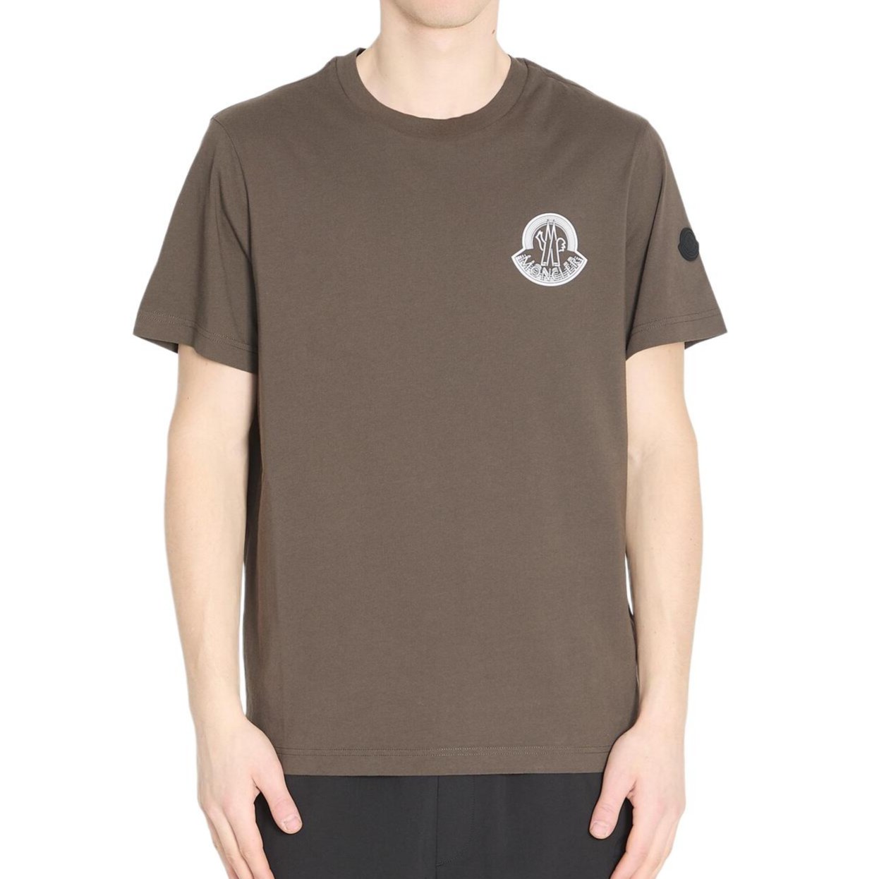 Мужская футболка Moncler SS26 Logo (черная)