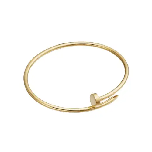 CARTIER JUSTE UN CLOU 18K Gold Bangles Unisex Gold