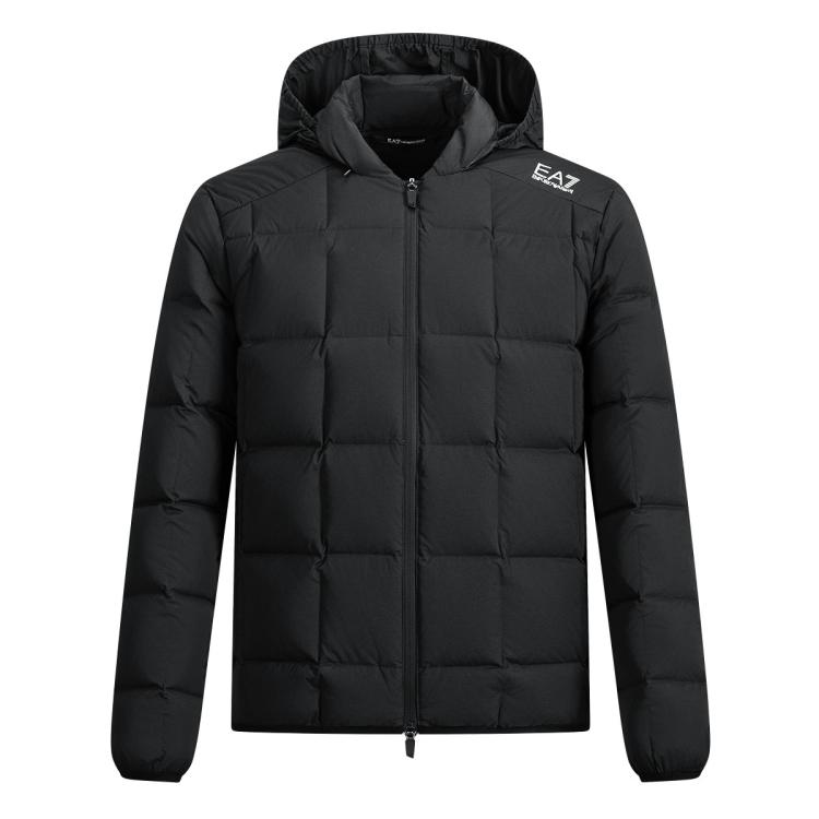 EMPORIO ARMANI Armani, demi-season keep warm anti-static electric woolen windproof cloth with hood, down jacket, with neck protection