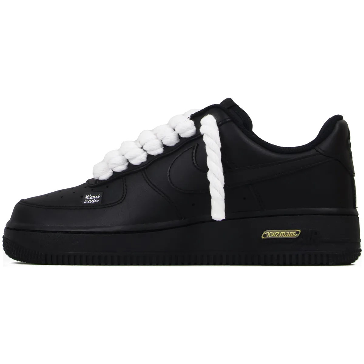 Nike Air Force 1 Abrasion Resistant Abrasion Resistant Low top Skateboard Shoes Unisex Black White
