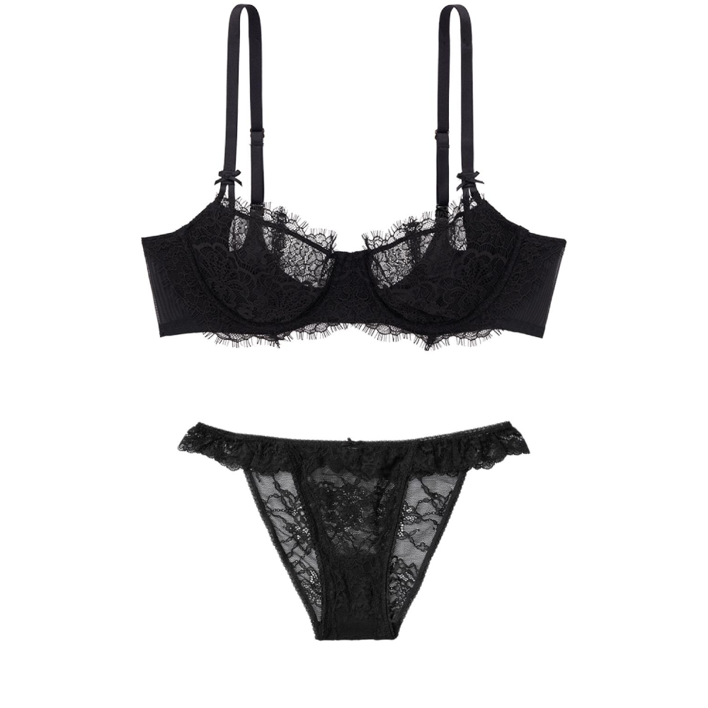 Женский комплект белья Victoria's Secret (черный)