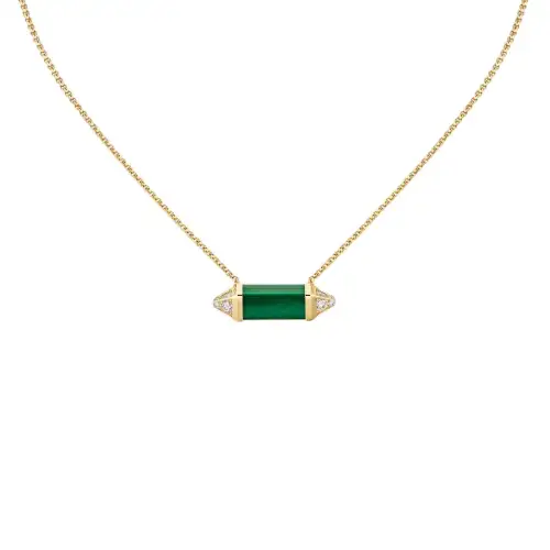 CARTIER Les Berlingots De Cartier Collection 18K Gold Diamond Necklaces Unisex
