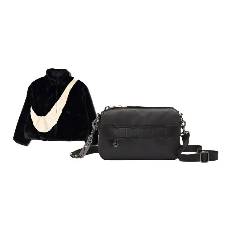 Nike Sherpa Shoulder Bag, Crossbody Bag, Shoulder Bag Combo Set, Gift Box Set Regular Unisex Black