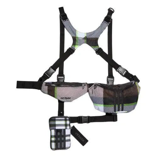 Adidas Nylon Crossbody Bags Regular Unisex Black & Neon Green