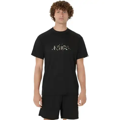 Asics T Shirt Men's Performance Black Gunmetal Gray