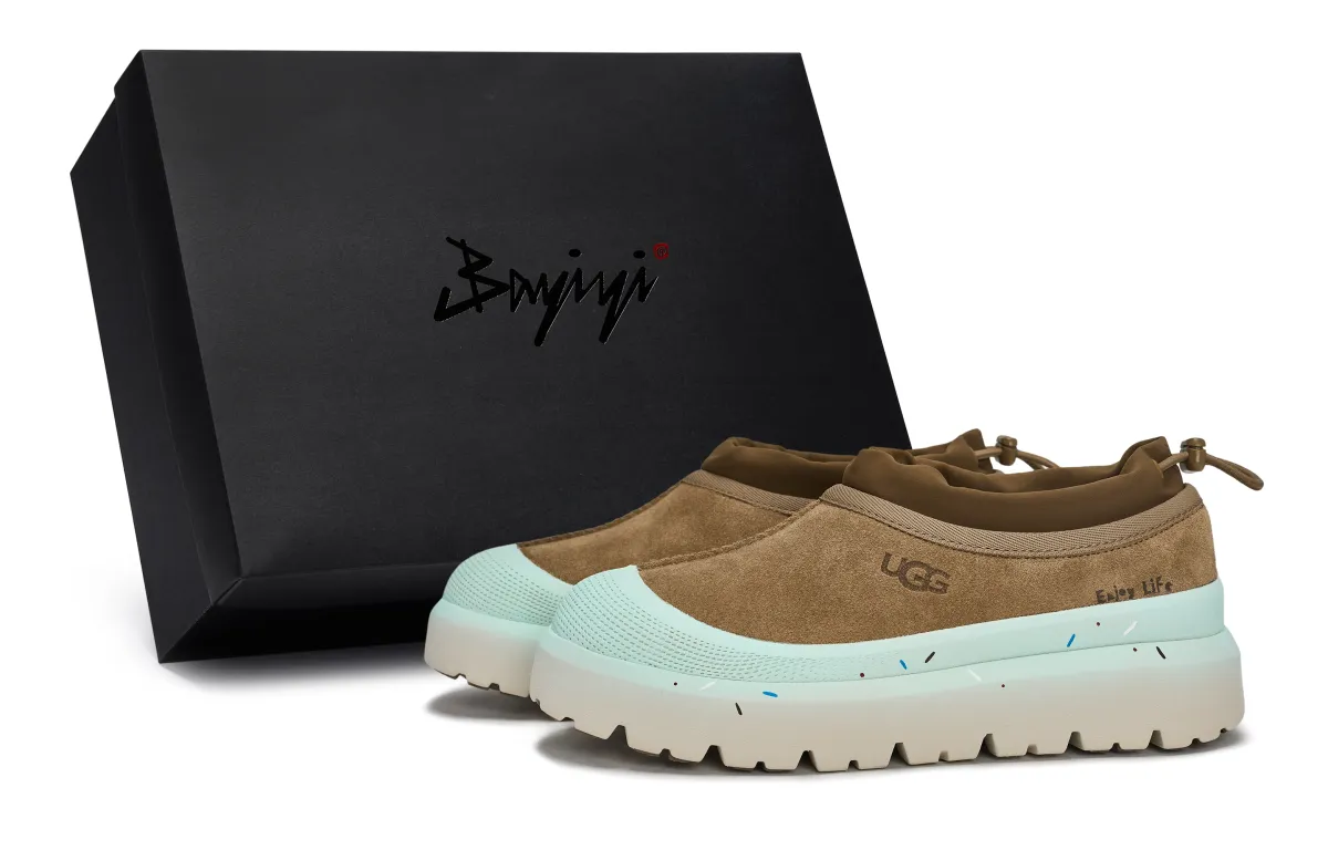 UGG 811 Manufacturing, Mint Dark Chocolate, Special Shoe Box Slip Resistant Thermal Low top Casual Shoes Unisex