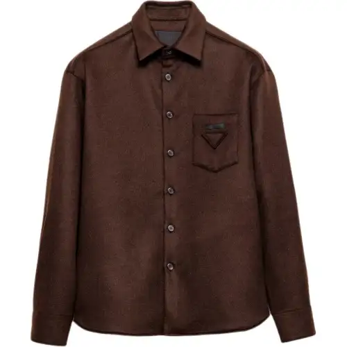 Prada Triangle Logo-Patch Shirt