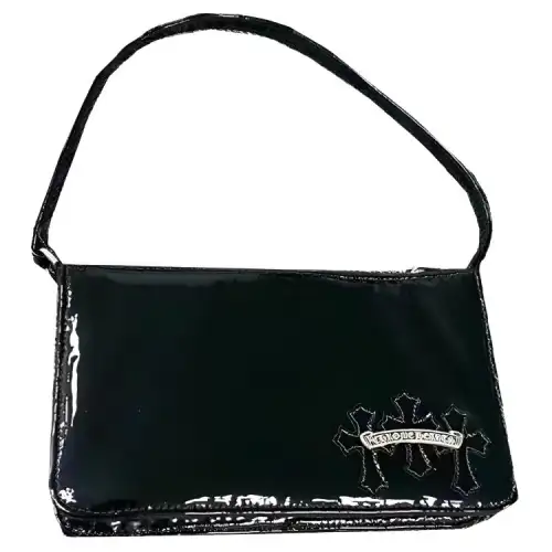 Chrome Hearts Patent Leather Shoulder Bag, Handbag Women's Black