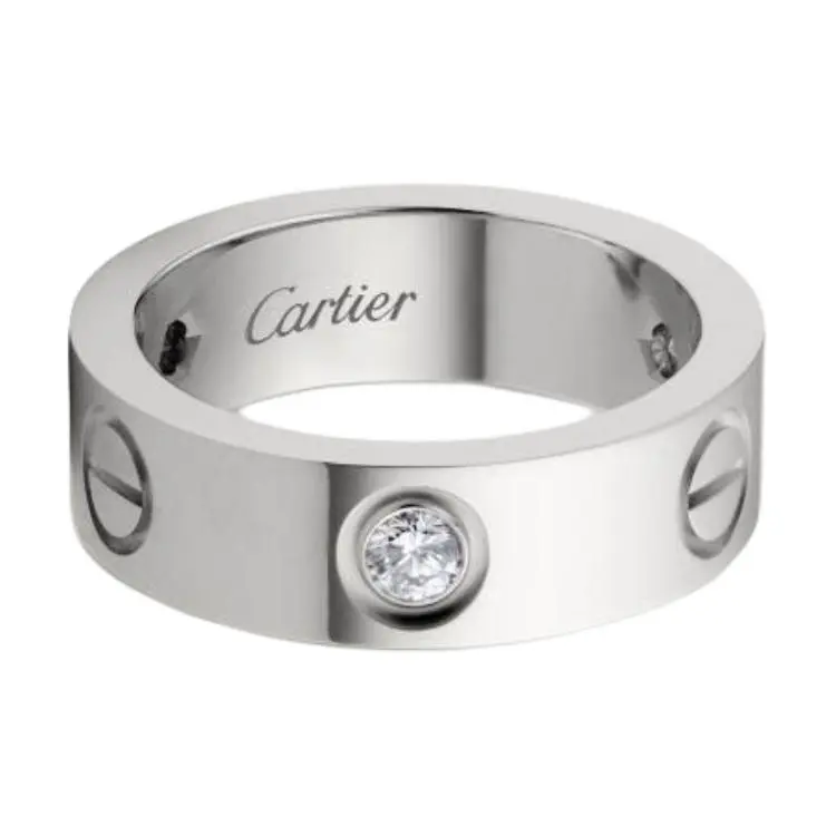【Pre-Owned】pre-owned 18kt white gold Love diamond ring