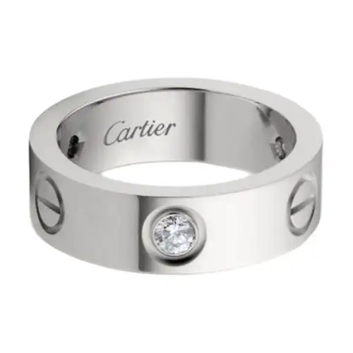 【Pre-Owned】pre-owned 18kt white gold Love diamond ring