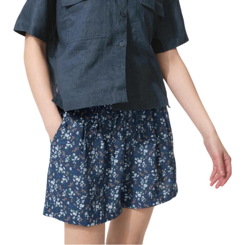 Женские шорты UNIQLO SS26 (в цветочек)