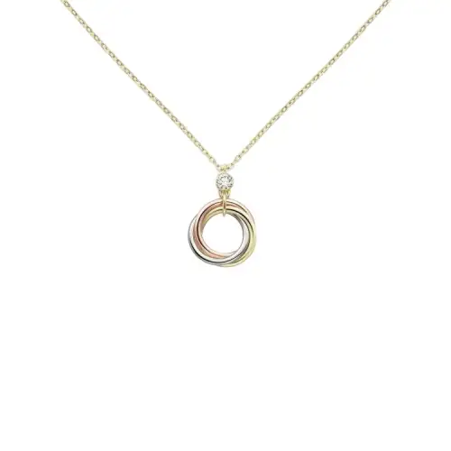 Cartier, agile universal diamond multicoloured necklace for men and women, 750 sample gold, for beloved
