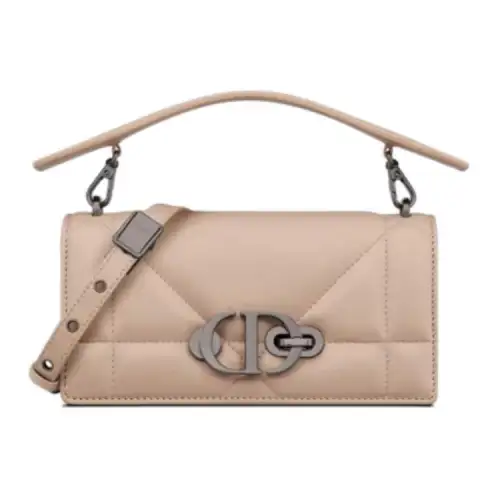 DIOR Sheepskin Crossbody One Shoulder Handbag Women's Hazelnut
