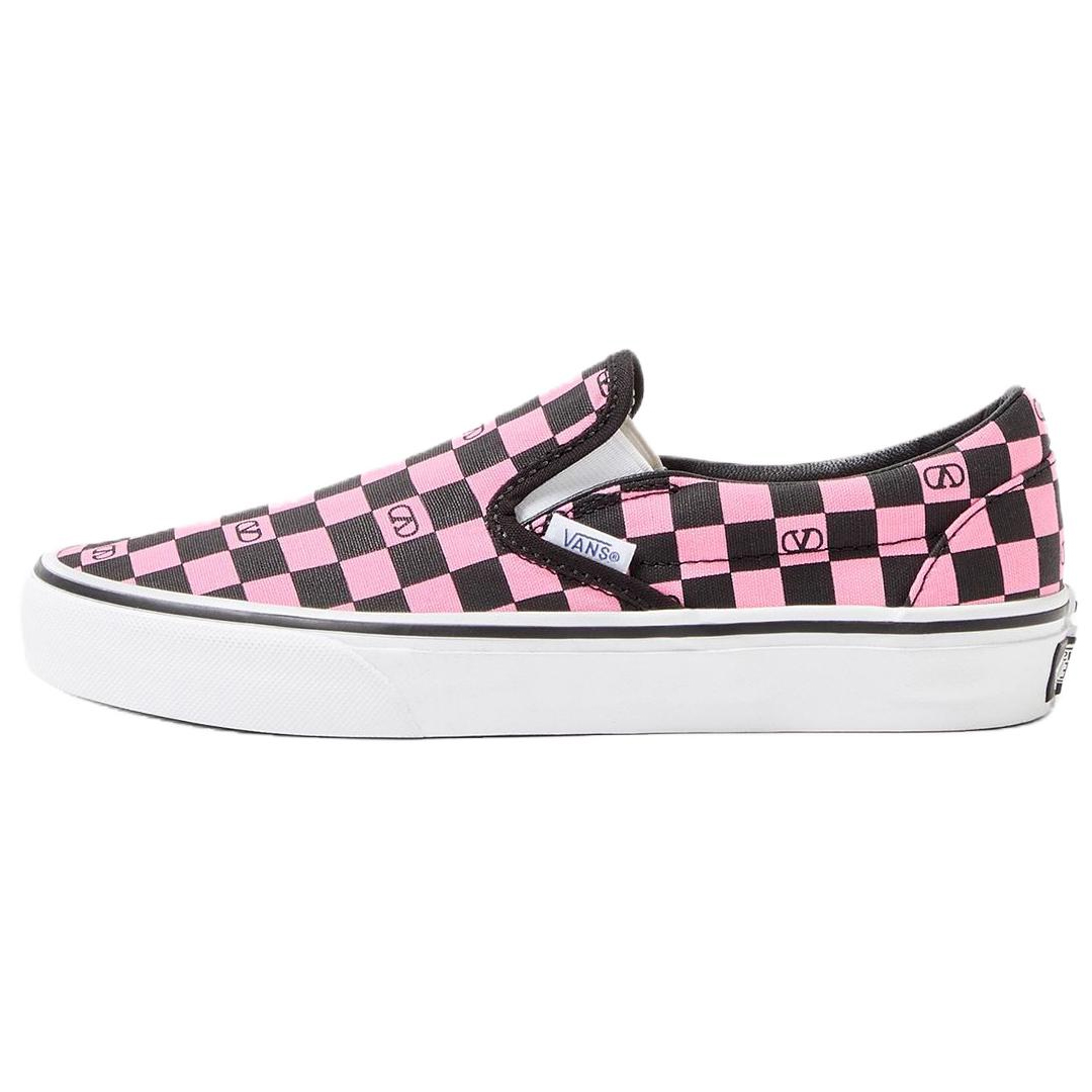 Женские кеды Valentino Vlogo x Vans (розовые в клетку)