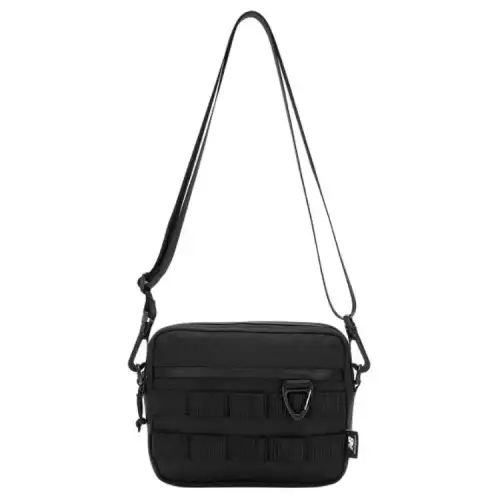 New Balance Fabric Shoulder Bag, Crossbody Bag Unisex Black